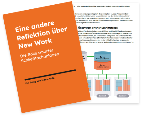 Essay von Marco Gola: Eine andere Reflektion über New Work. Die Rolle smarter Schließfachanlagen